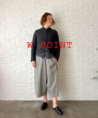 着回しコーディネート》コットンリネン綾ストレッチ サルエル