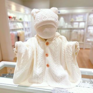 【新品・未使用品】ミキハウス　プッチー　カウチンセーター　ジャケット　110cm ☆ニットケープでお出かけ☆｜ミキハウスミキハウス 天神岩田屋店公式