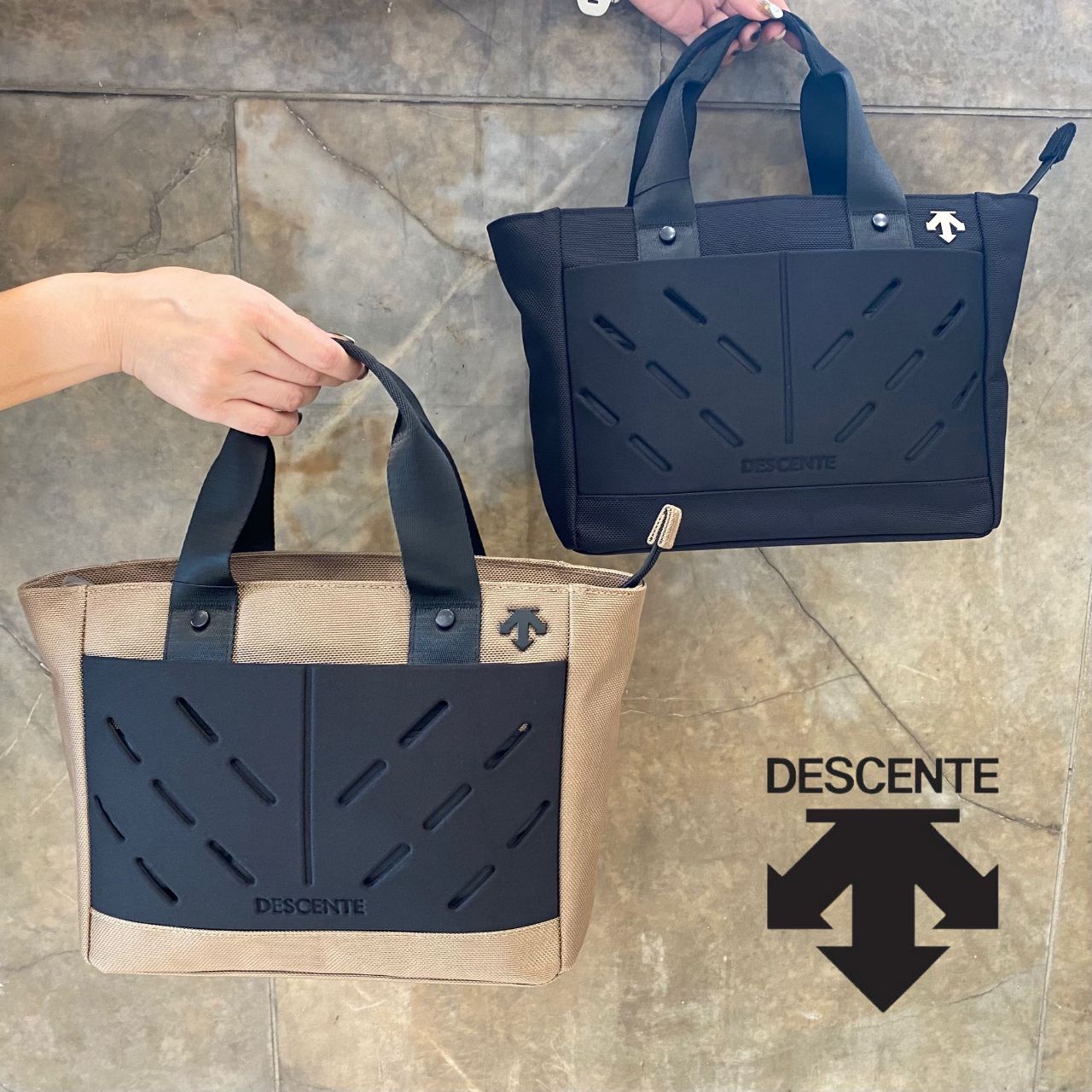 ＊新品未使用/DESCENTEカートバック/ゴルフ デサントゴルフ DESCENTE ゴルフ FABRIC & TECH マグネット