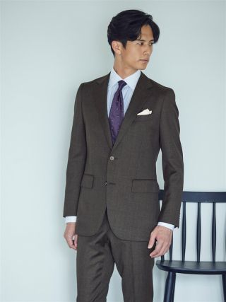 スーツカンパニー セットアップ カノニコ ブラウン イタリア製生地 便利なカノニコセットアップ！｜SUIT SQUARE SUIT SQUARE
