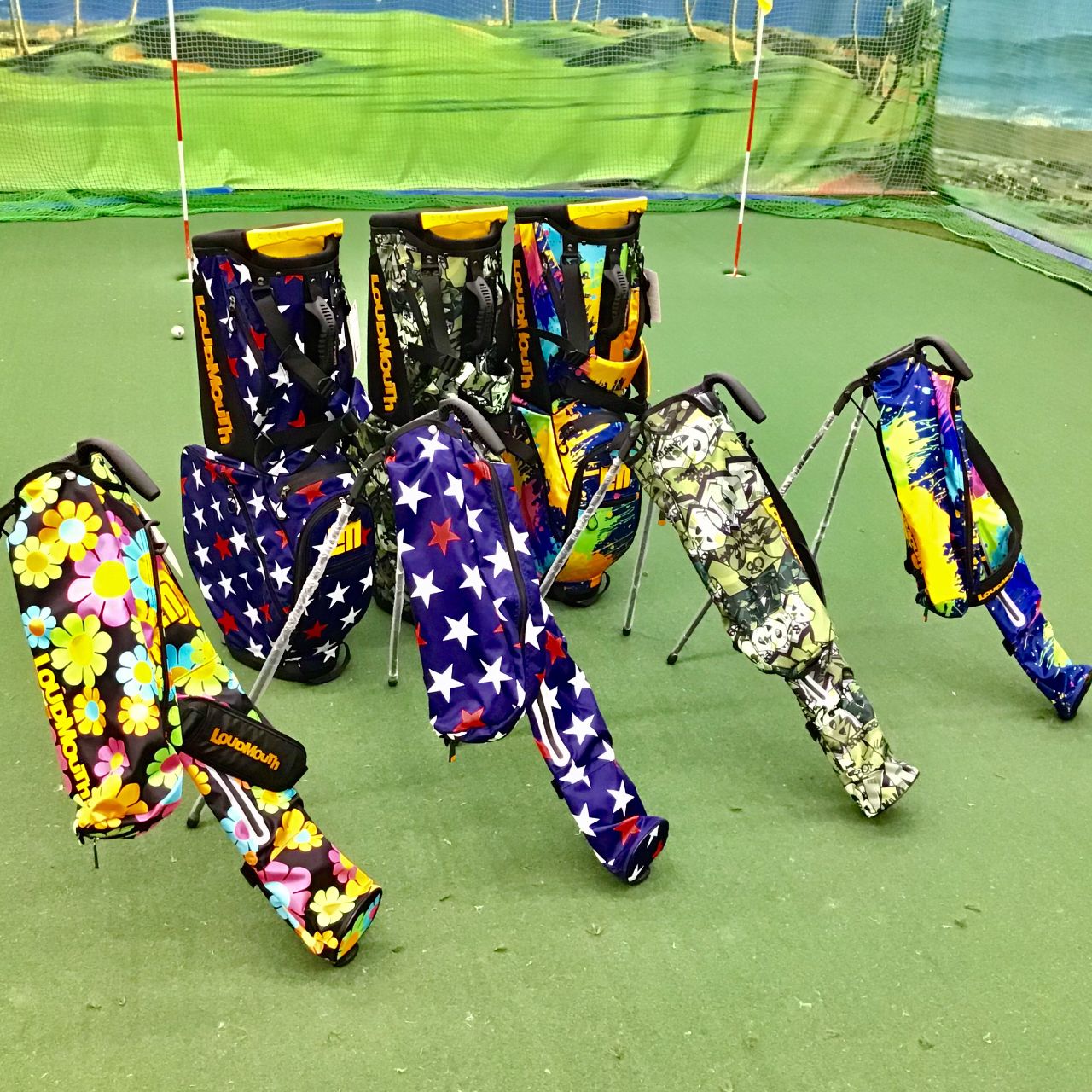○待望の再入荷| ラウドマウス キャディバッグ 弾けるデザイン!人気