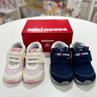 ミキハウス＆ミズノ コラボ キッズシューズ ミキハウス ミキハウス×ミズノコラボシューズ ブルー 14cm