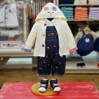 気分はくまさん♪顔ドンパーカー｜ミキハウスミキハウス 盛岡川徳店