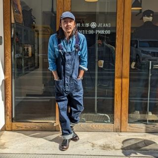 桃太郎ジーンズ オーバーオール 桃太郎ジーンズ MOMOTARO JEANS デニム デッキオーバーオール 01