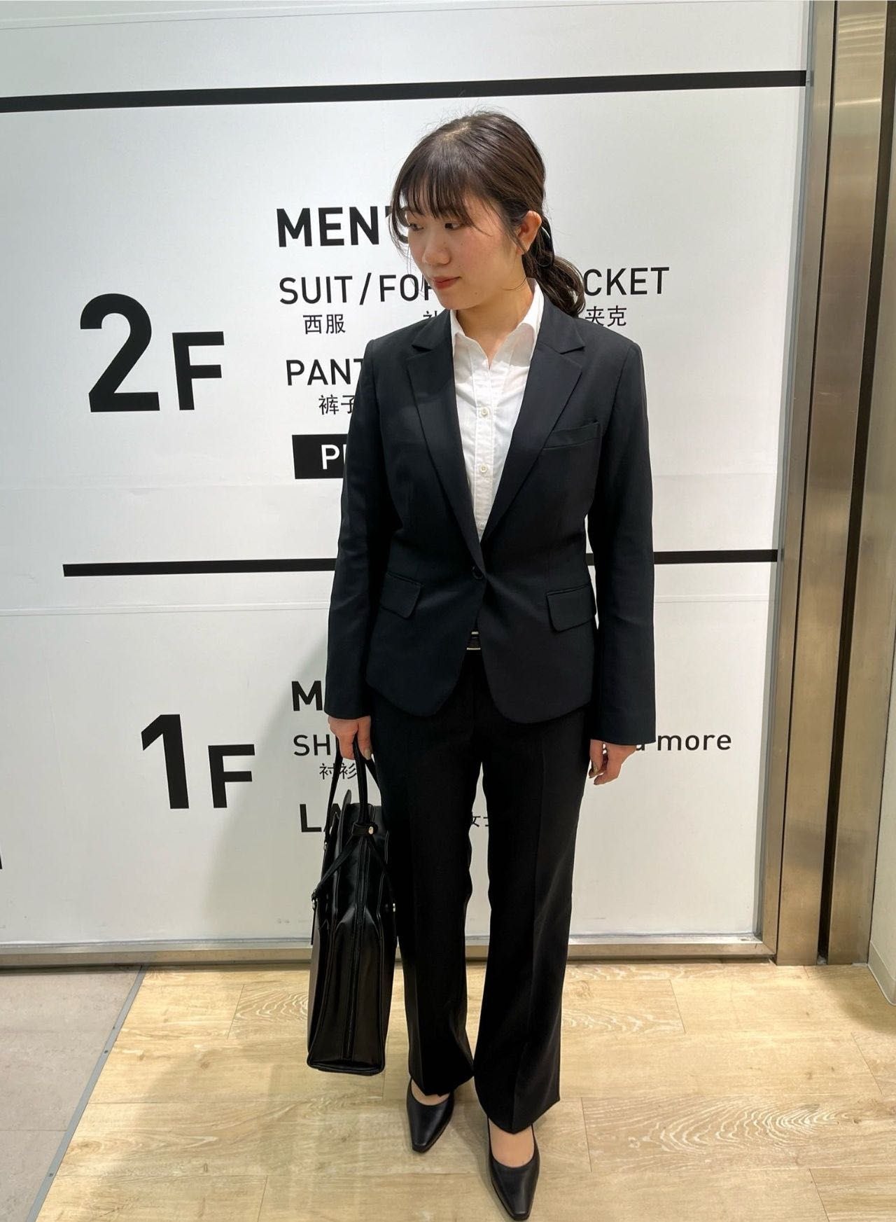 【THE SUIT COMPANY】ダークブラウン ビジネスパンツスーツ上下 SUIT COMPANY パンツスーツ上下 THE SUIT COMPANY ダークブラウン