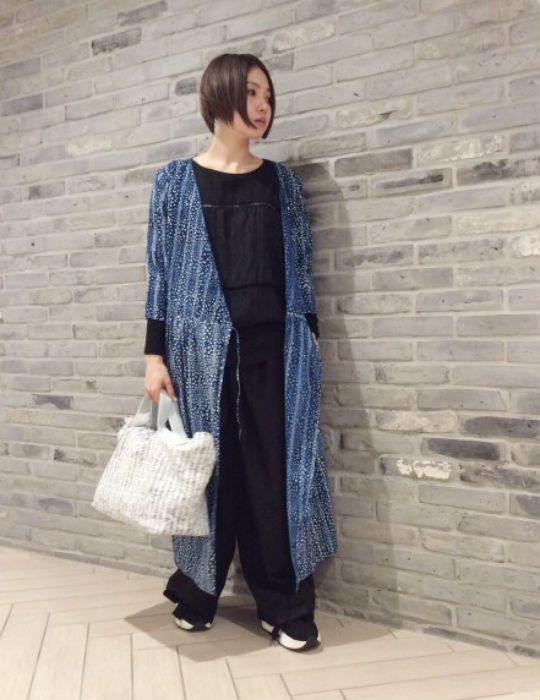 再入荷】ウォータードット・ブロックプリント ワンピース | pas