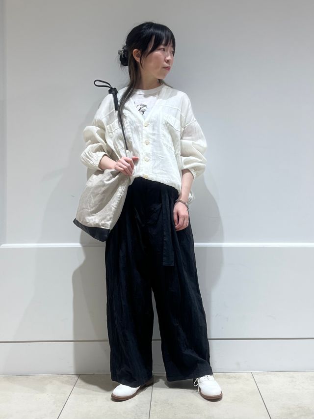 リネン×牛革 ショルダーバッグ バッグ | (パドカレ)公式オンラインストア