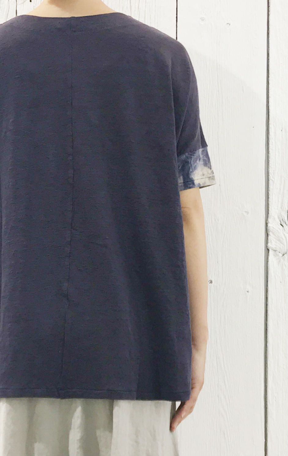 NEW》リネンプリントワイド プルオーバー | pas de calais