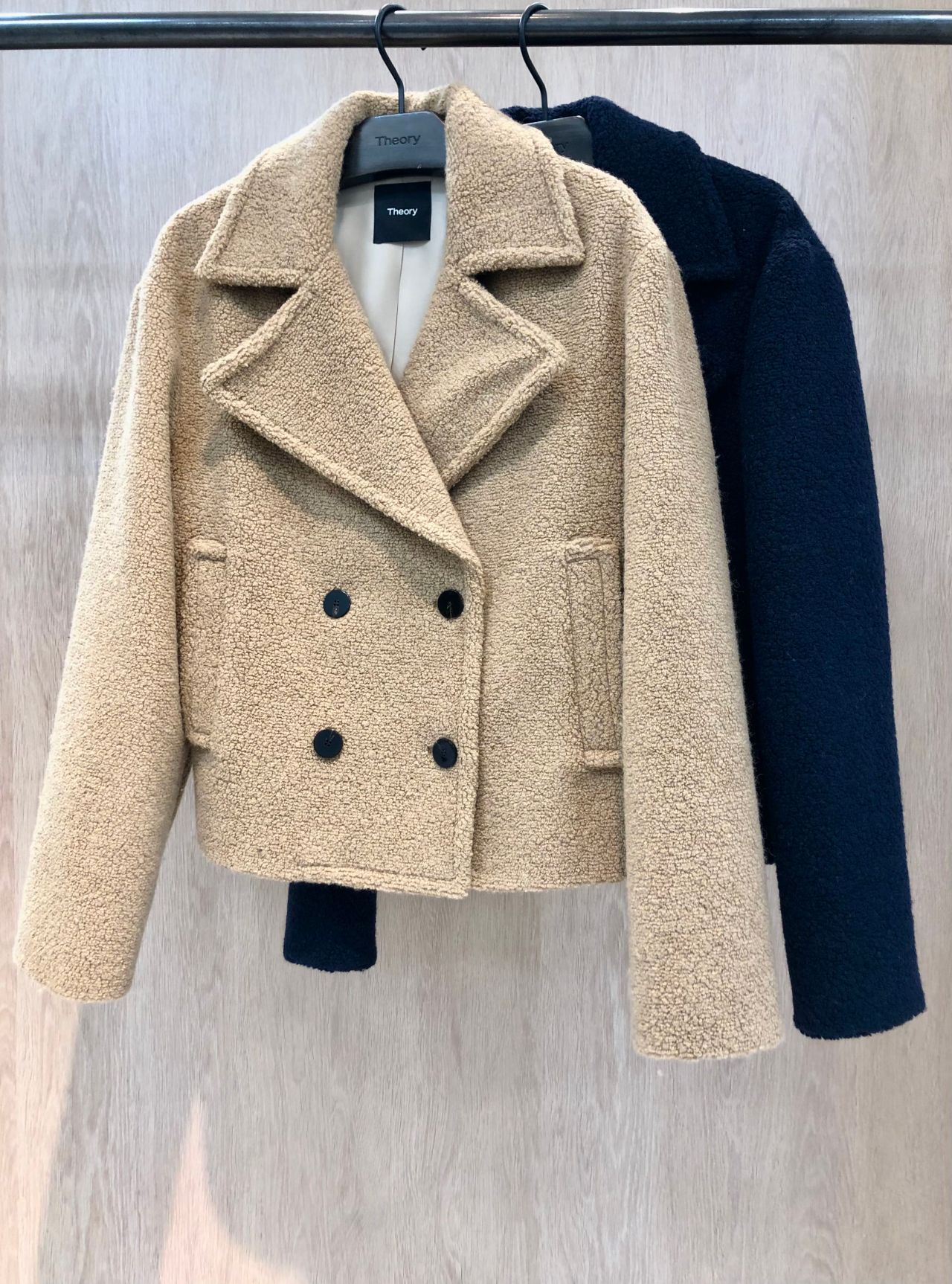 美品22AW✨Theory Pコート Teddy Fleece テディ ショート Theory Pコート Teddy Fleece テディ ショート 22AW