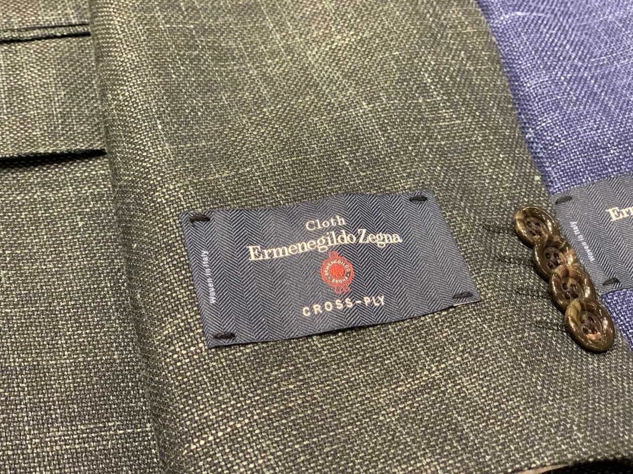 春夏リネンジャケット MITSUMINE ITALY Lanificio di Pray生地 茶系　ミツミネ　三峰　ゴルフに！ MITSUMINE ミツミネ イタリア生地 ロロピアーナ LINEN TWEED