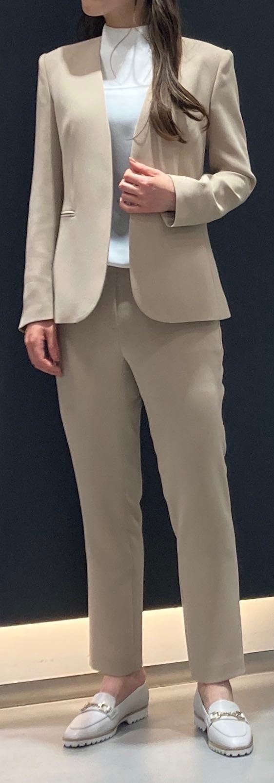 期間限定 Theory Admiral セオリー 0 白 パンツスーツ Crepe クロップドパンツ Www Itascacountyfair Org