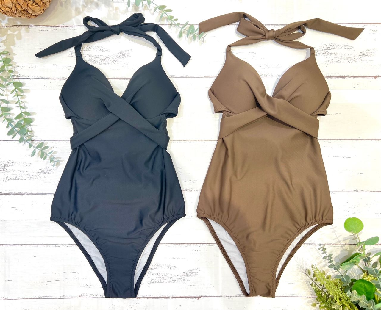 CUPSHE：Wilderness ワンピースつなぎ水着 SALE【胸元素敵☆】CUPSHE Wilderness ワンピースつなぎ水着