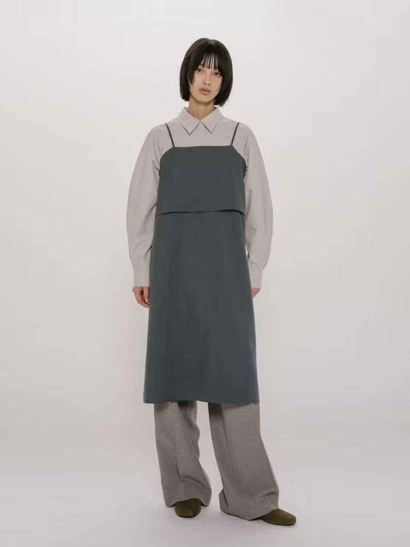 MIDIUMISOLID for Ladies レイヤードキャミソールワンピース