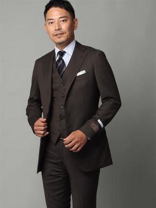 スーツカンパニー　スリーピース スーツ／スリーピース／2つボタン／シャドーウインドーペーン