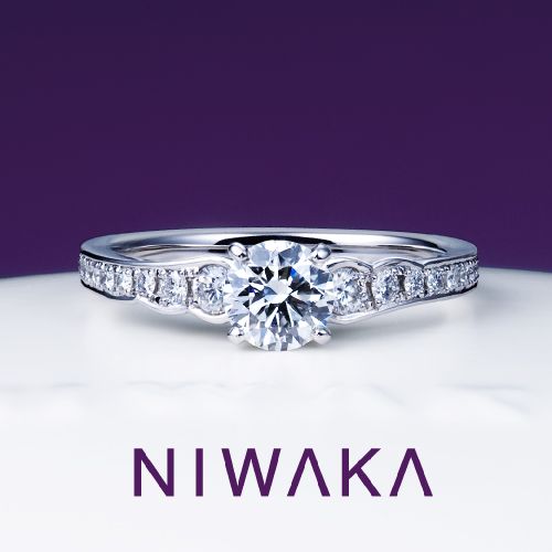 6.5号　NIWAKA 我　花麗　pt950 NIWAKA】華やかなご婚約指輪☆ | 岡山拠点のトミヤ