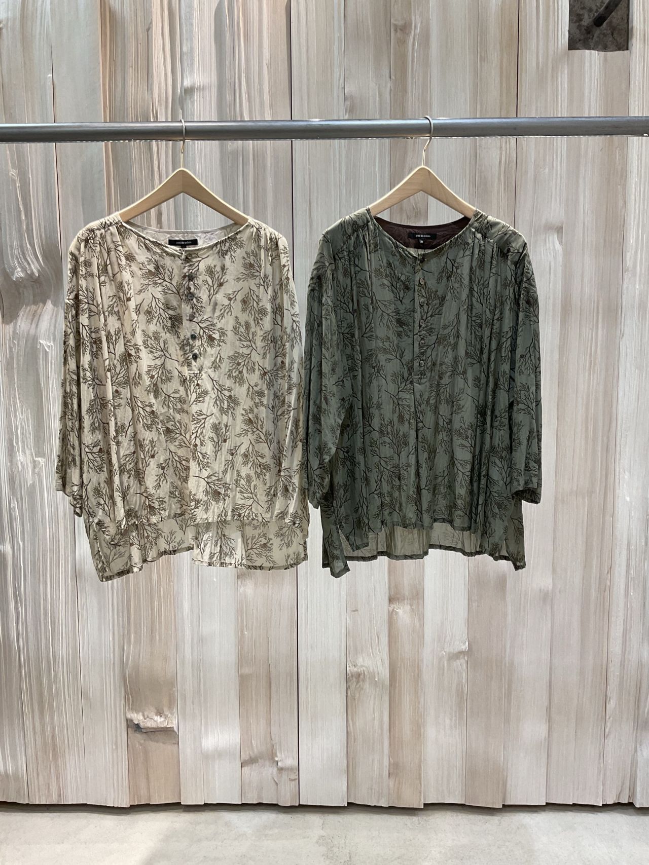 NEW】キュプラコットンボイルプリントブラウス | 大丸札幌店 | pas de