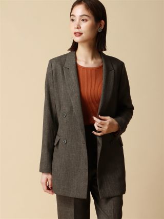 ※専用　スーツスクエア　レディース　ブラウン ビジネススーツセットワイドパンツ a56-tzyxy001g.jpg