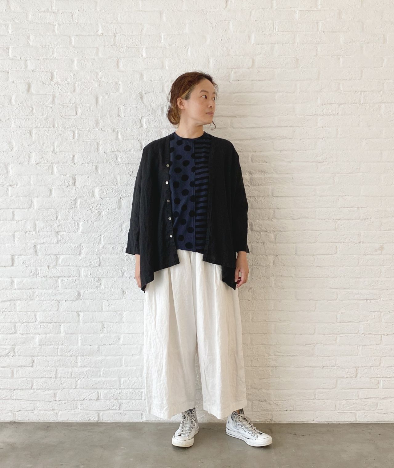 【2024/定価2.5万】パドカレ pas de calais *コットンベンベルグ引き揃え天竺ノースリーブカットソー*36(33-2505-393)【51F52】 コットンベンベルグ 引き揃え天竺 ポロシャツ | pas de calais