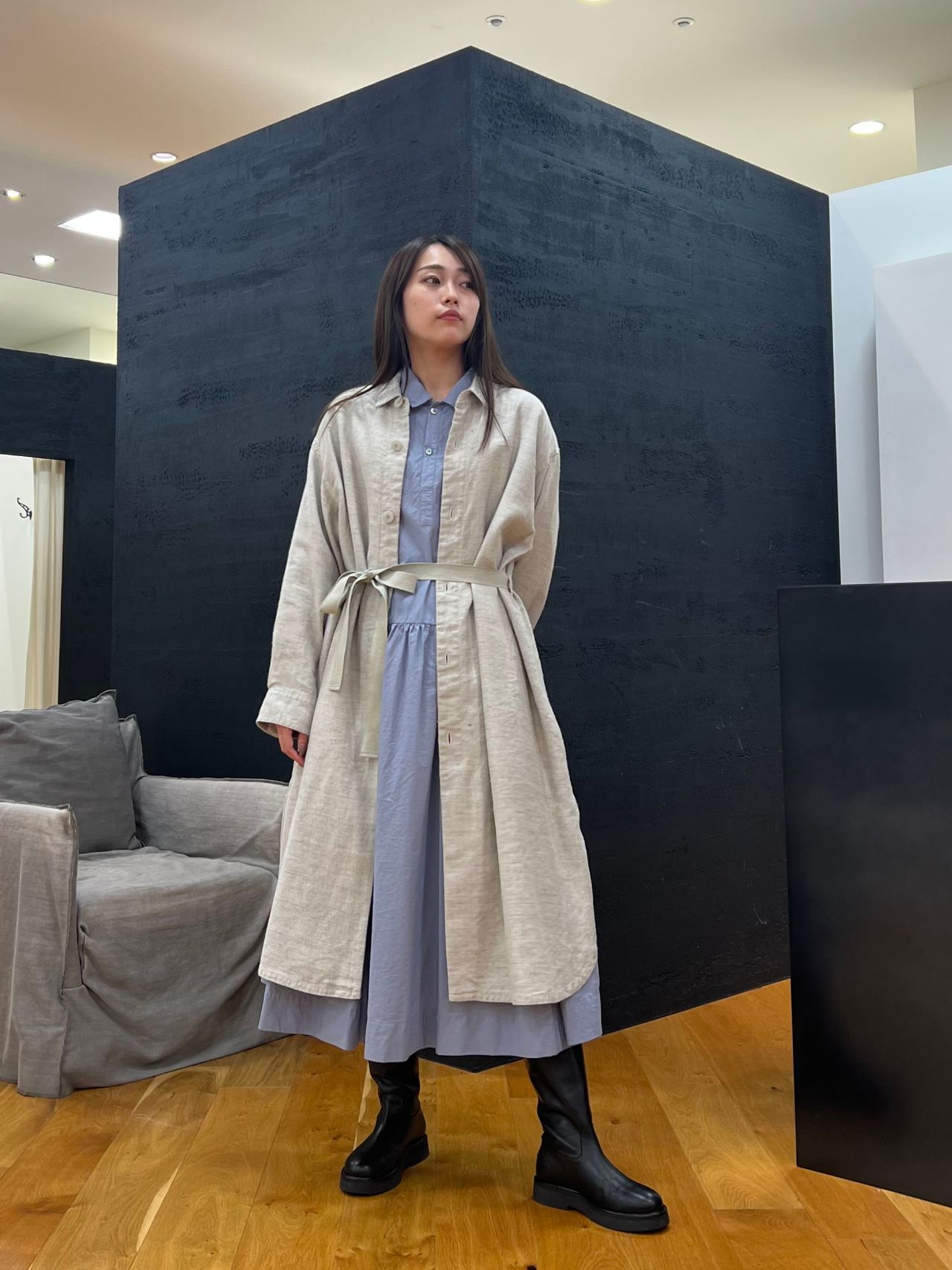 予告】blog連動企画「マス柄チェックワッシャー ライトアウター 