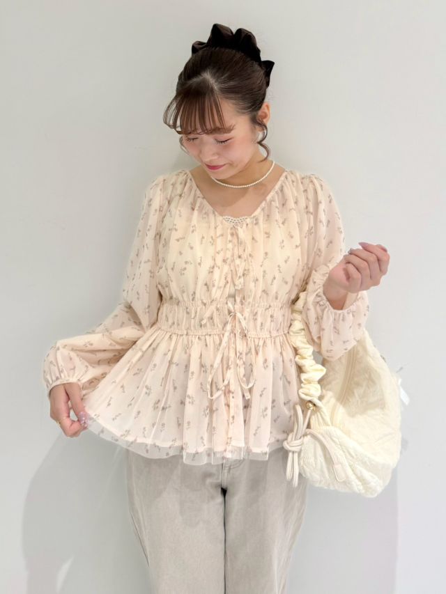bloom tulle blouse～ﾌﾞﾙｰﾑﾁｭｰﾙﾌﾞﾗｳｽ | flower／フラワー公式通販