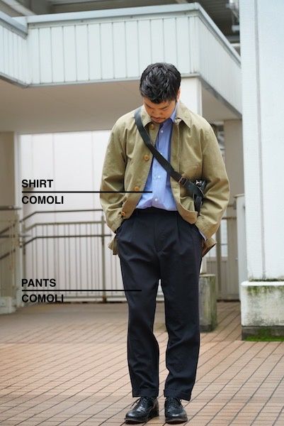 COMOLI コットンギャバ ワークパンツ ceder.org.pe