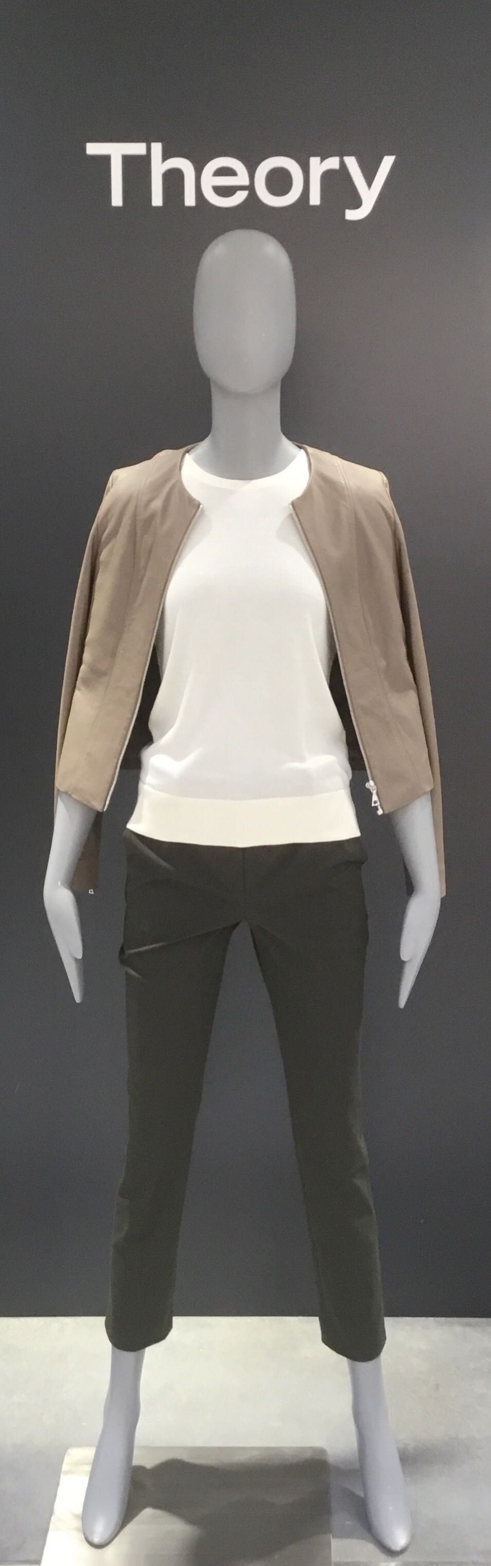 Theory CROP CREW JKT ラムレザーライダースジャケット（新作レザーの 