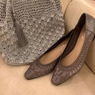 イタリア製 TOD'S 編み込み デザイン フラット パンプス WASHINGTON 編み込みデザインフラットパンプス|銀座ワシントン