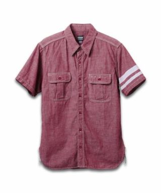 出陣！！ シャンブレー半袖シャツ｜MOMOTARO JEANS MOMOTARO