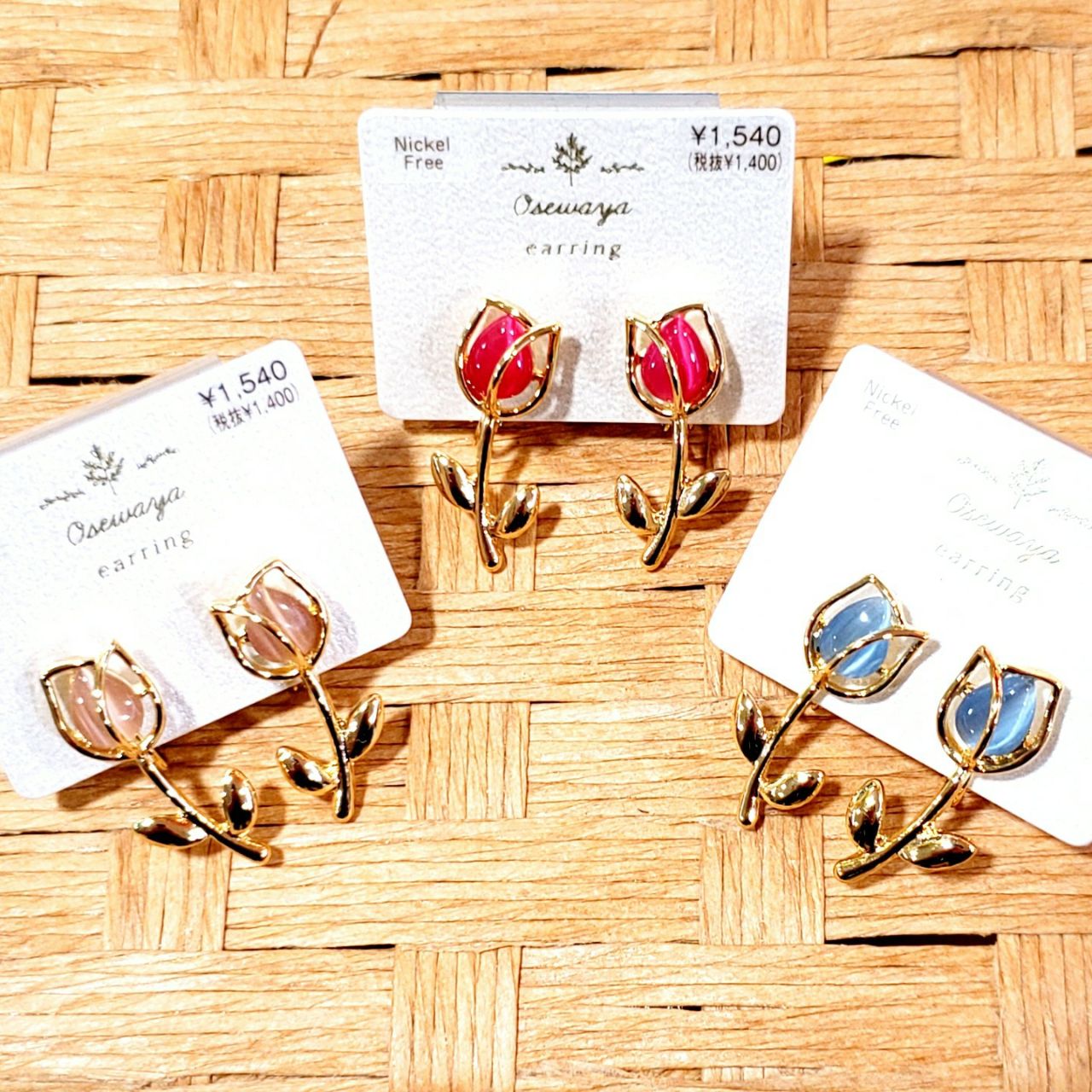 チューリップデザインのアクセが新入荷！【osewaya チューリップ