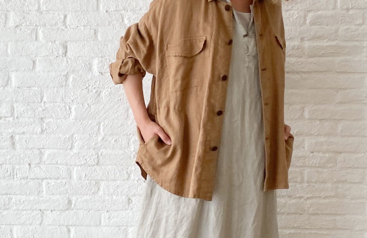 着回しコーディネート》60リネン ワンピース | pas de calais