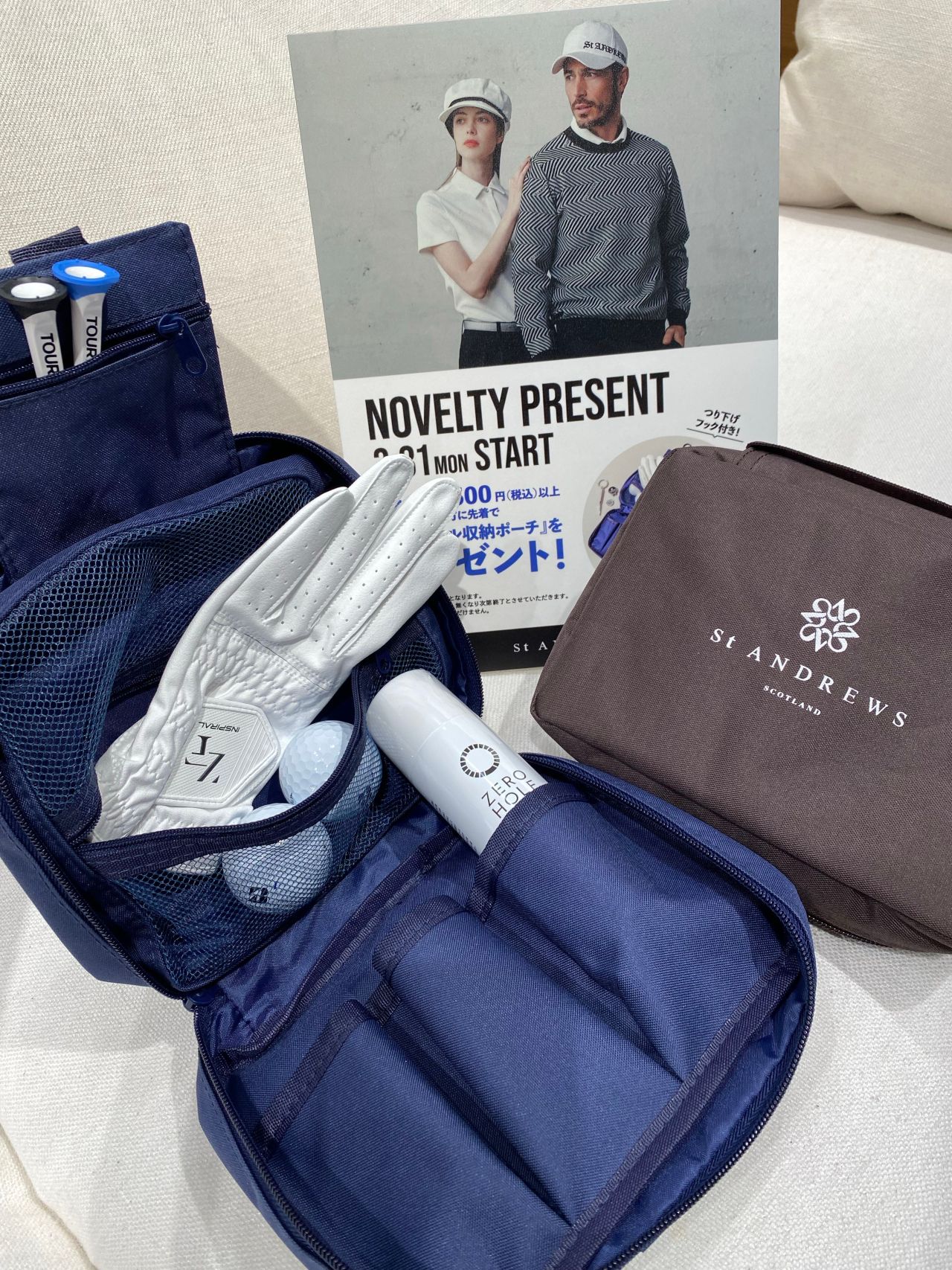 St ANDREWS セントアンドリュース スカート ノベルティポーチ付き St ANDREWS セントアンドリュース スカート ノベルティポーチ