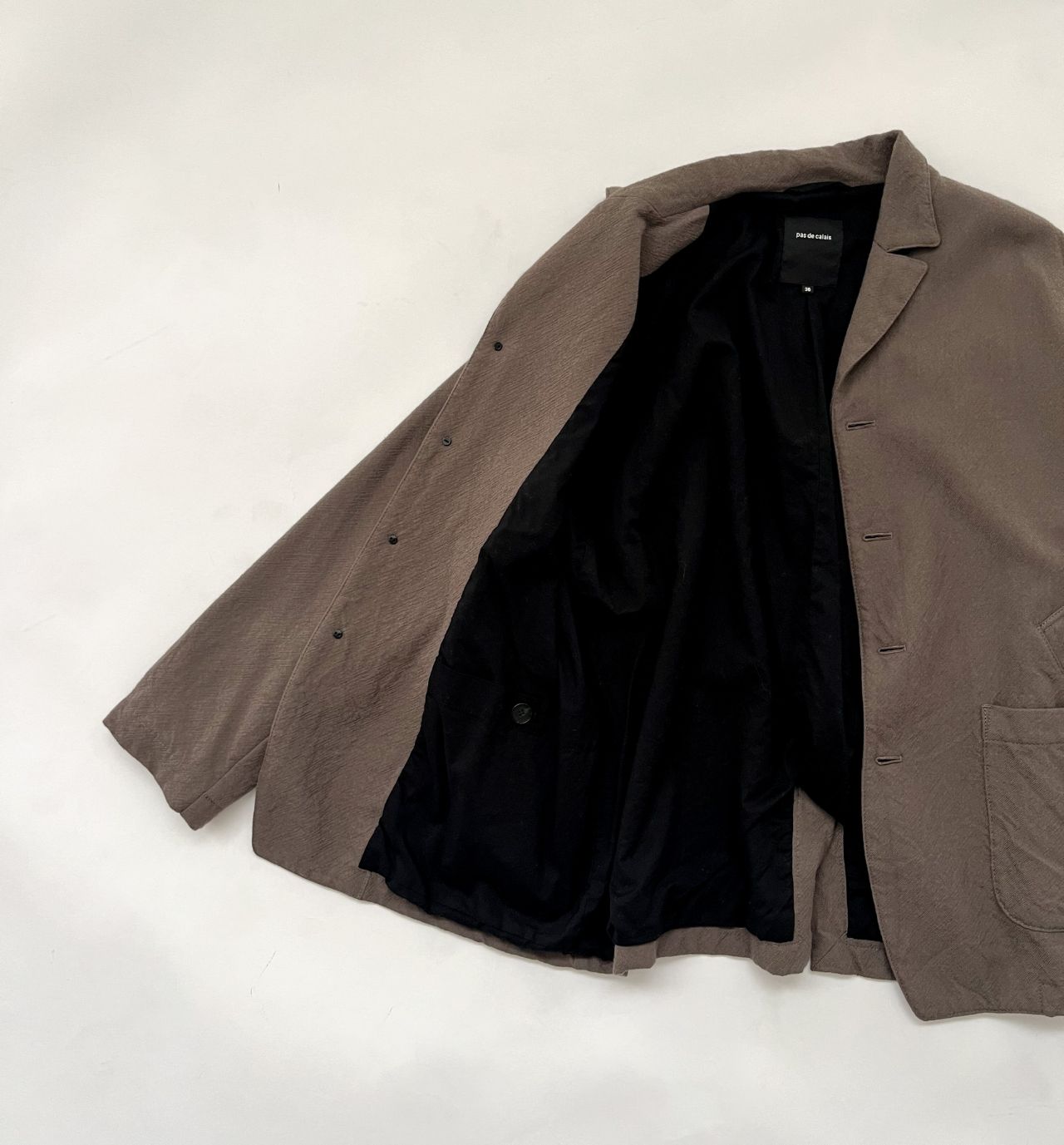 未使用品 pas de calais パドカレ ウールジャケット アイボリー
