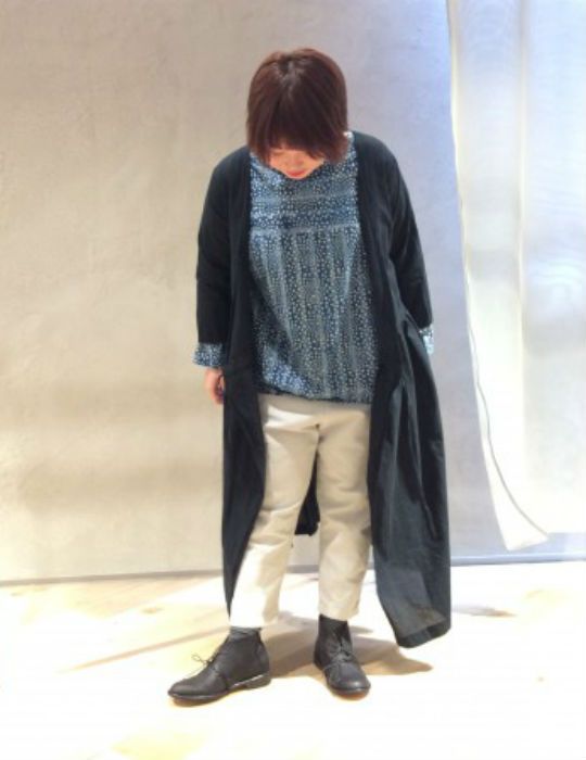 再入荷】ウォータードット・ブロックプリント ワンピース | pas