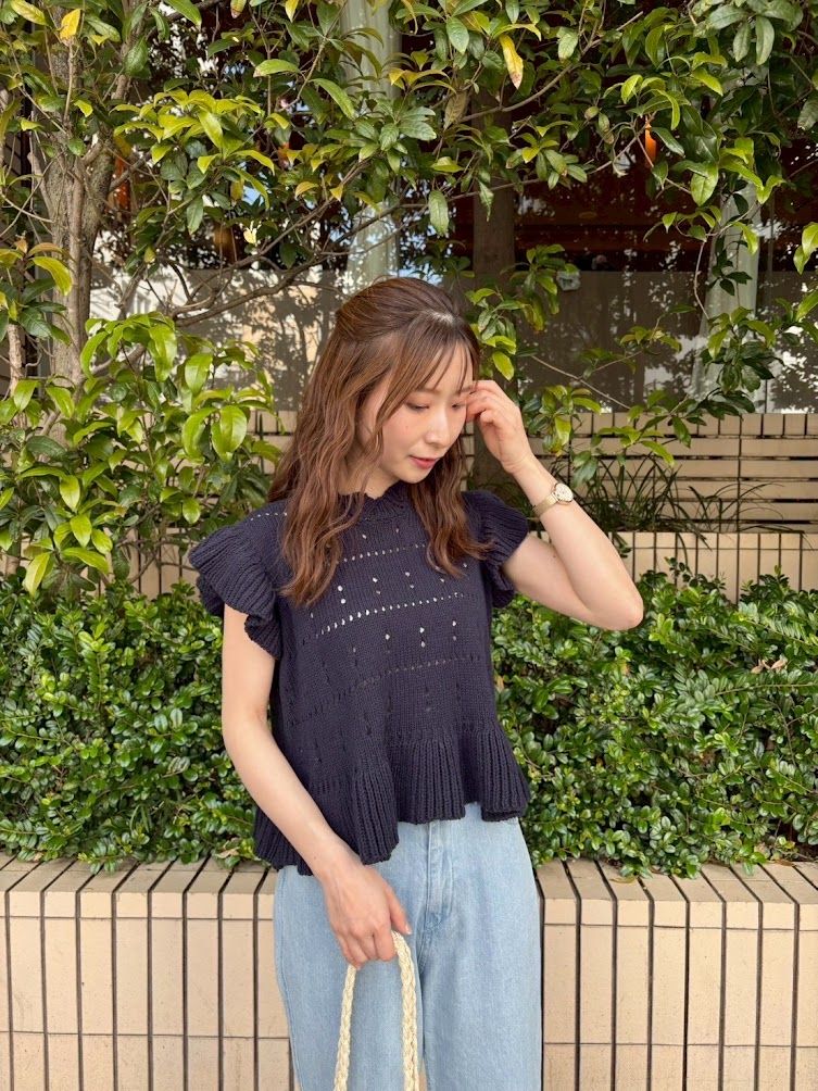フラワー Flower cotton frill top コットンフリルトップ cotton frill top～ｺｯﾄﾝﾌﾘﾙﾄｯﾌﾟ | flower／フラワー公式通販