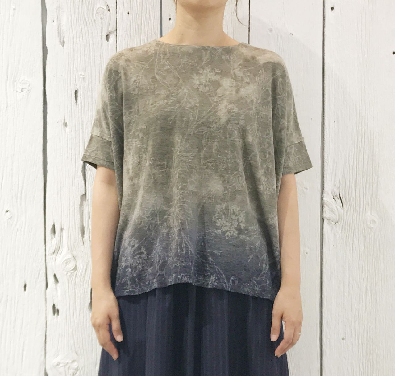 pas de calais パドカレ リネンプリントワイドプルオーバー pas de calais パドカレ リネンプリントワイドプルオーバー