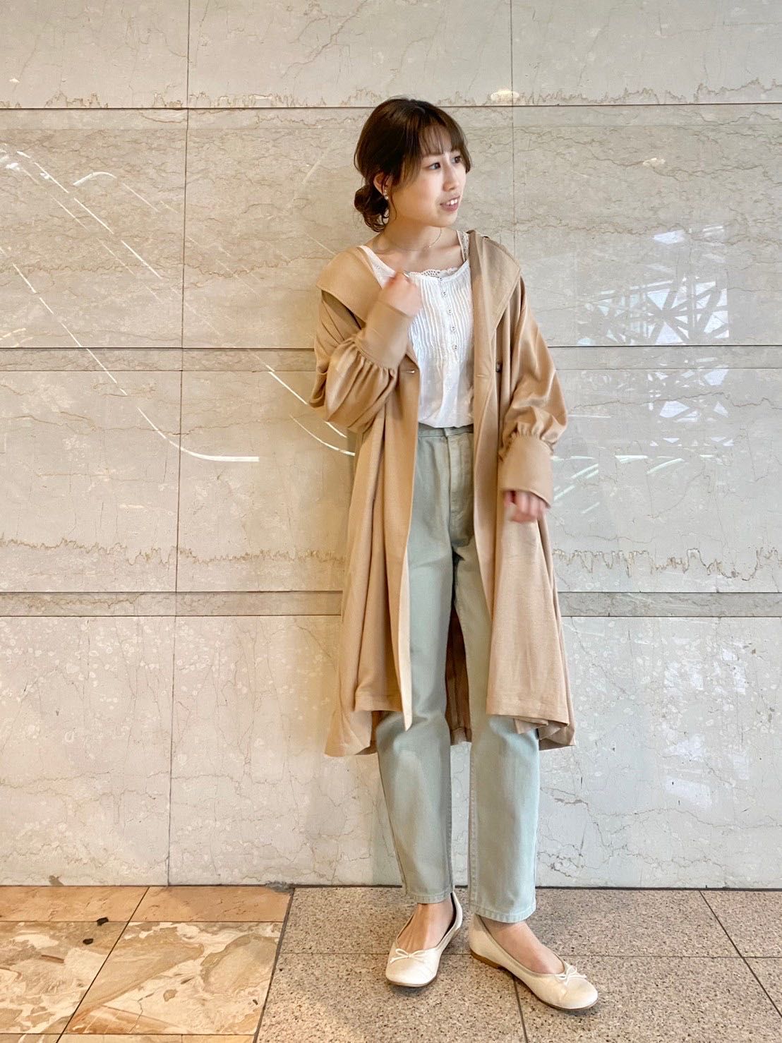 トレンチコート♡ staff yuasa/155cm | レディースファッションflower 