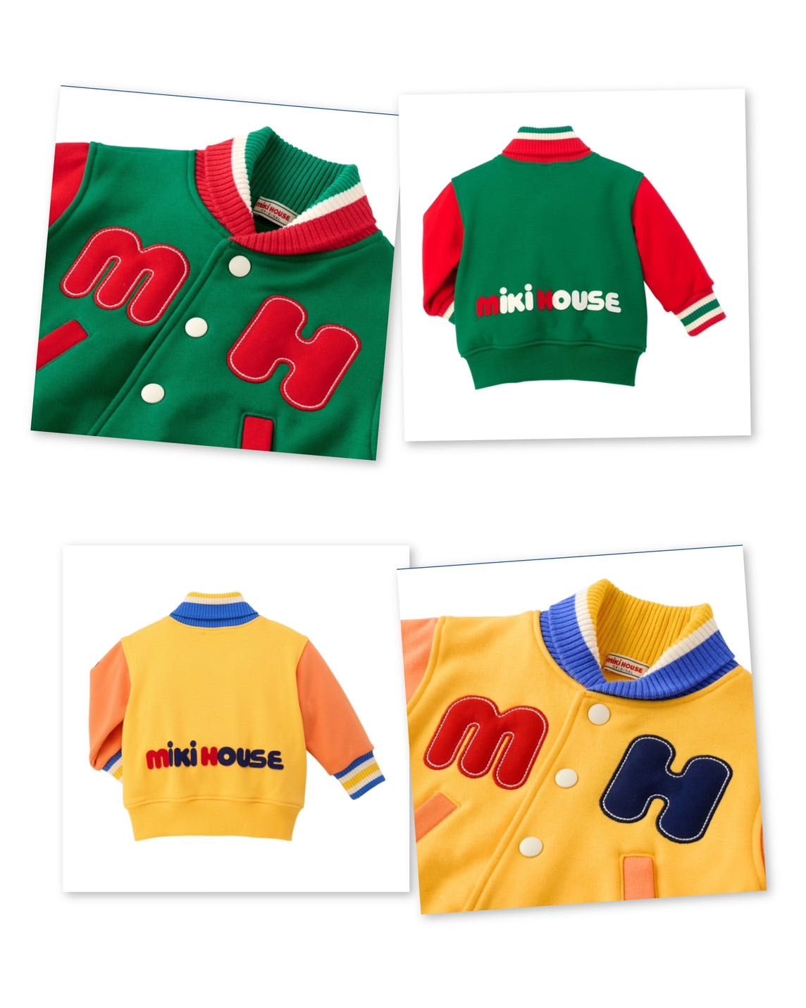 元気いっぱい！新作ロゴシリーズ スタジャン風ジャンパー｜ミキハウス