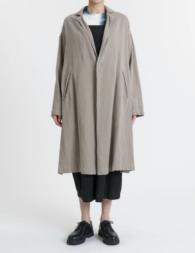 先染めコットンリネンカルゼ コート | (パドカレ)公式オンラインストア