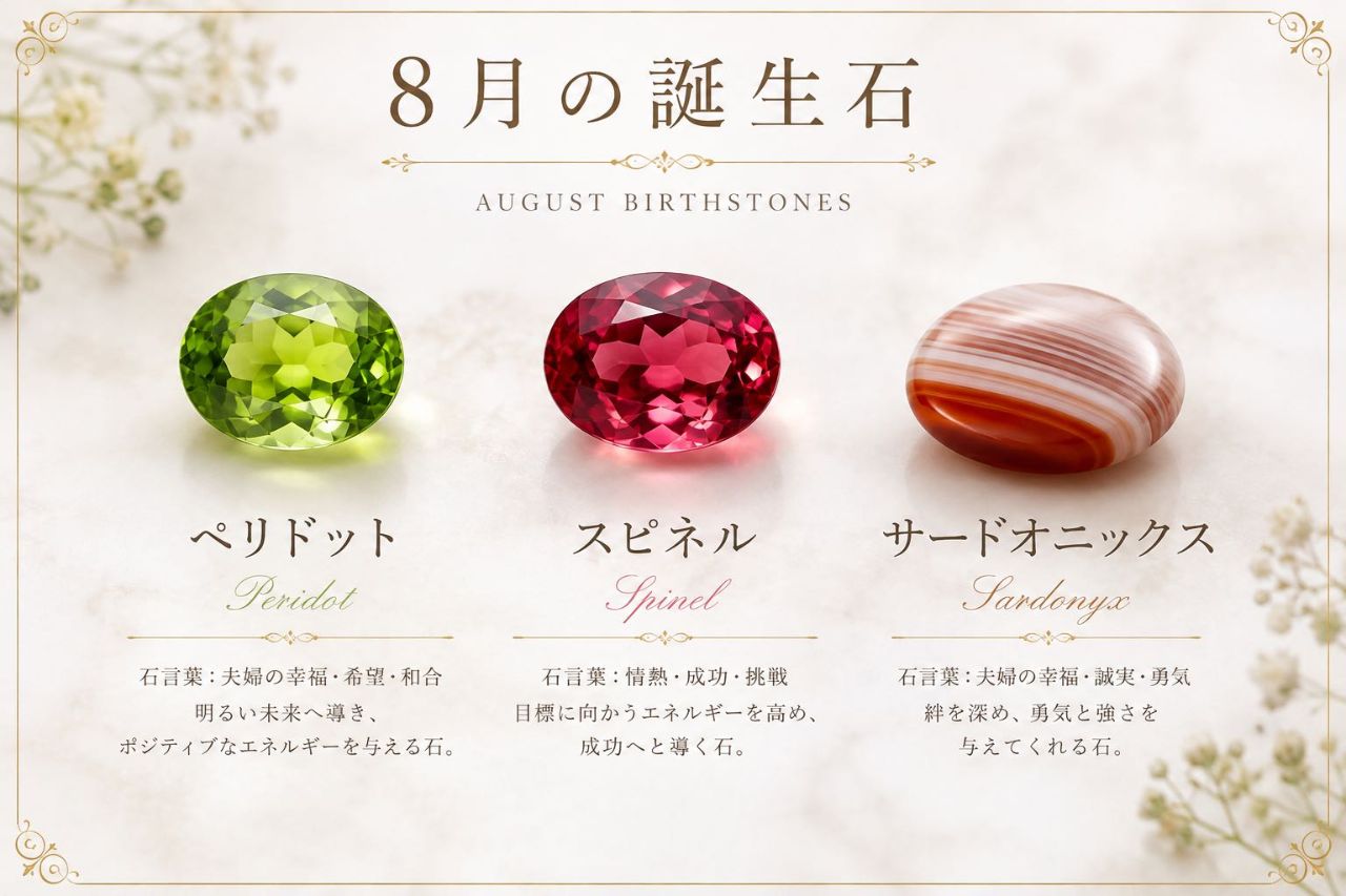 8 月 の 誕生石