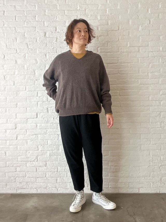 カシミヤブレンドウール Vネックプルオーバー | (パドカレ)公式