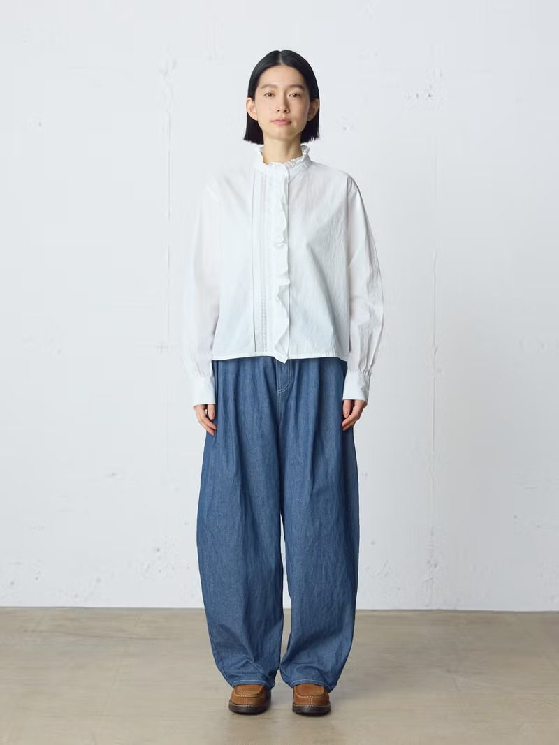 9月14日(月)正午販売終了 ]MidiUmi フロントフリルレースシャツ