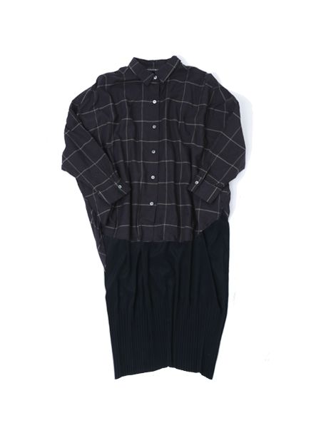 long slv cocoon shirt / OP - mizuiro ind 2017 AW collection
