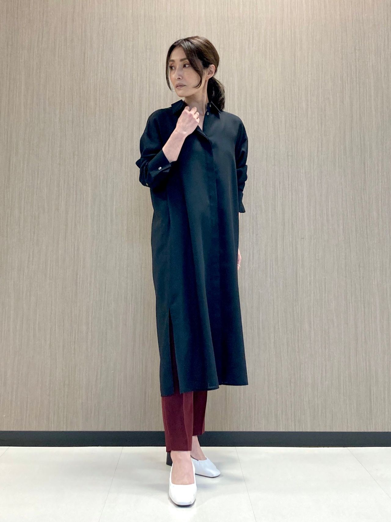 ワインカラー×ブラックコーデ 〜スタッフスタイリング①〜 広島福屋店 Theory luxe[セオリーリュクス]ショップブログ