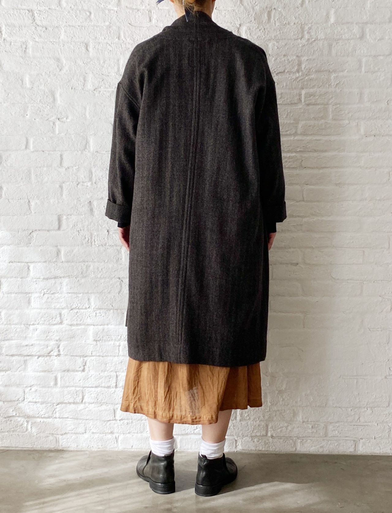 期間限定！10%OFF】紀州梅炭染めモダールローン ワンピース