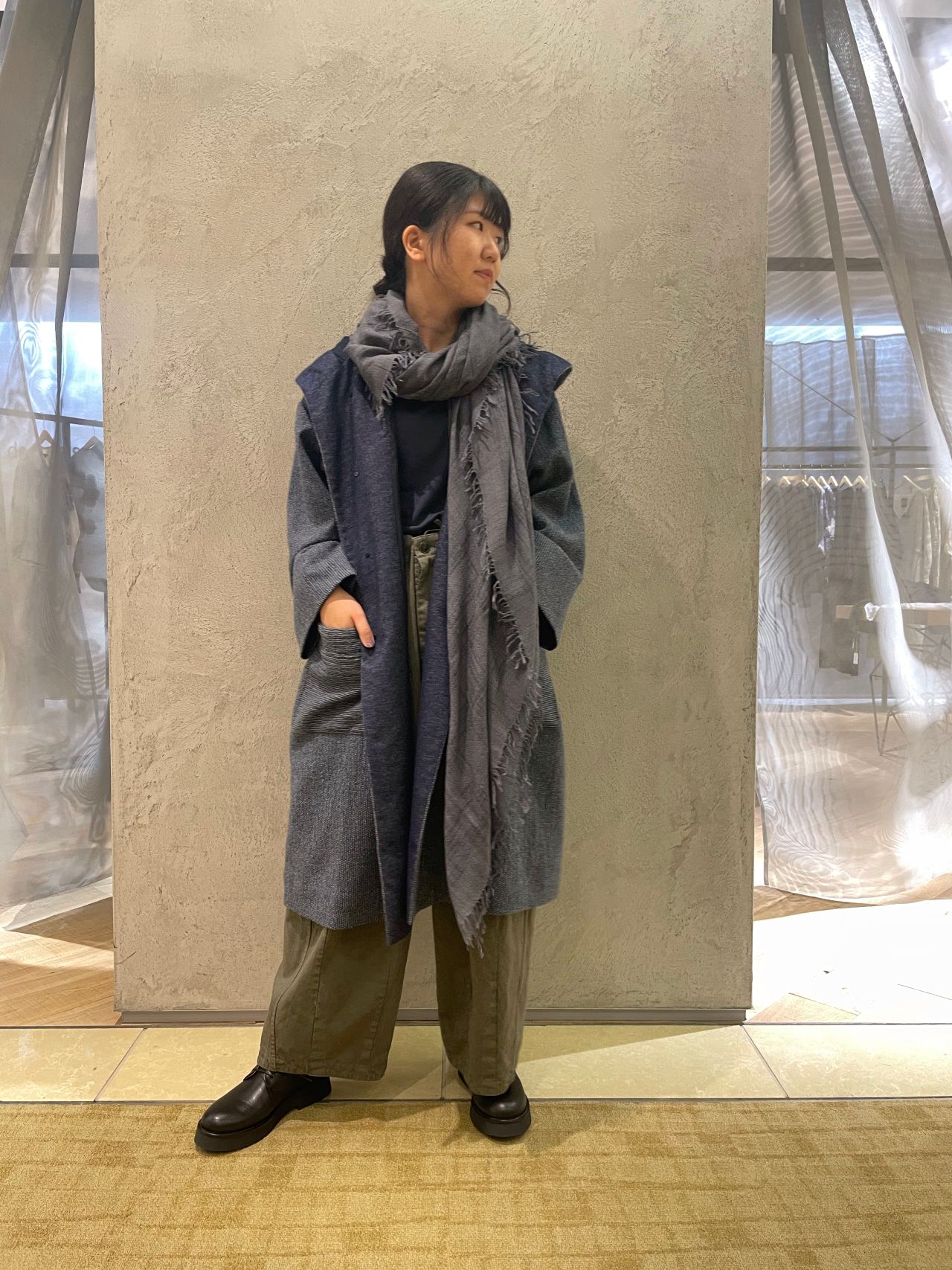 パドカレ・ムラ染めワンピース coordinate ヘンプキャンバスムラ段染めワンピース | 大丸札幌店