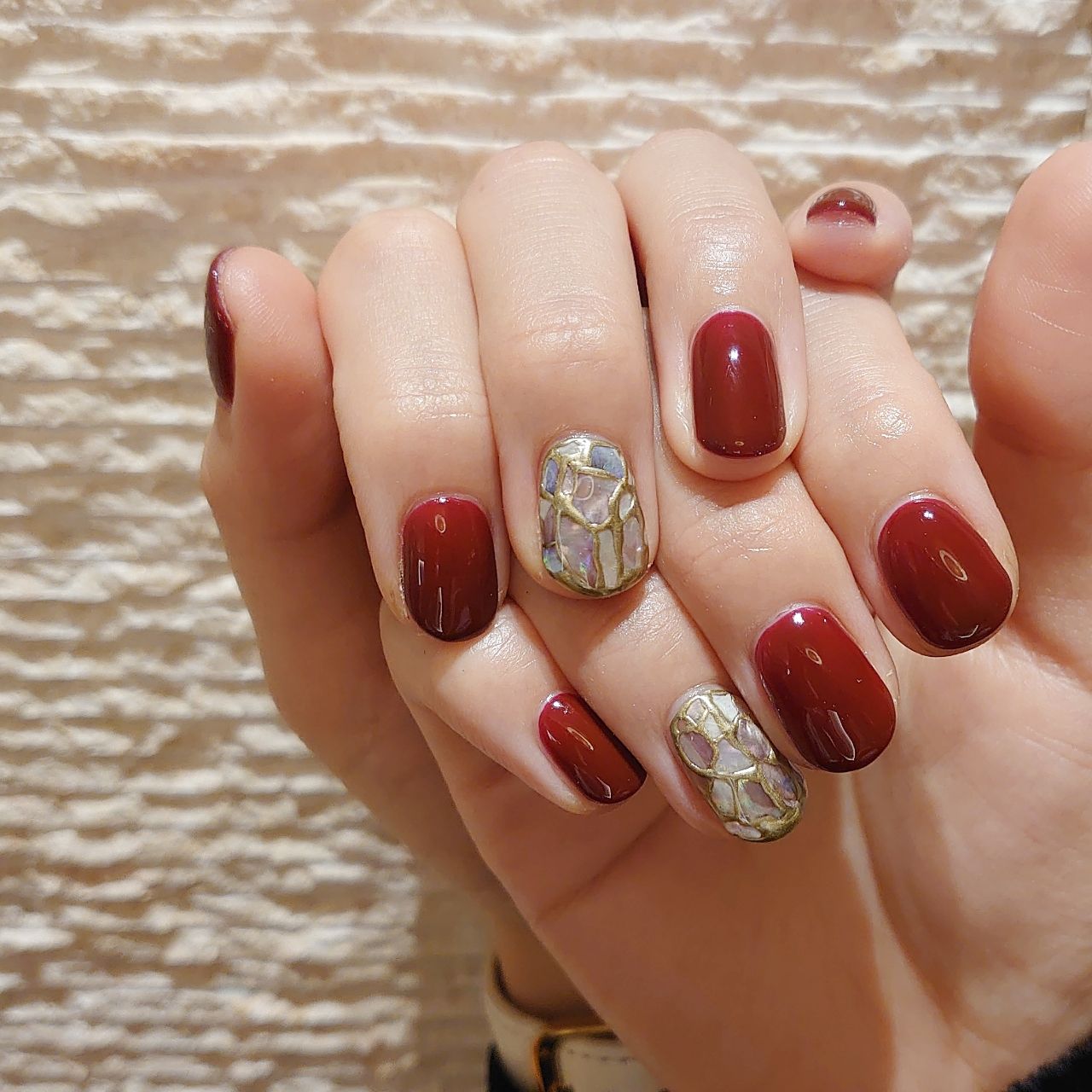 ステンドグラスネイル 美容室カキモトアームズのオフィシャルサイト