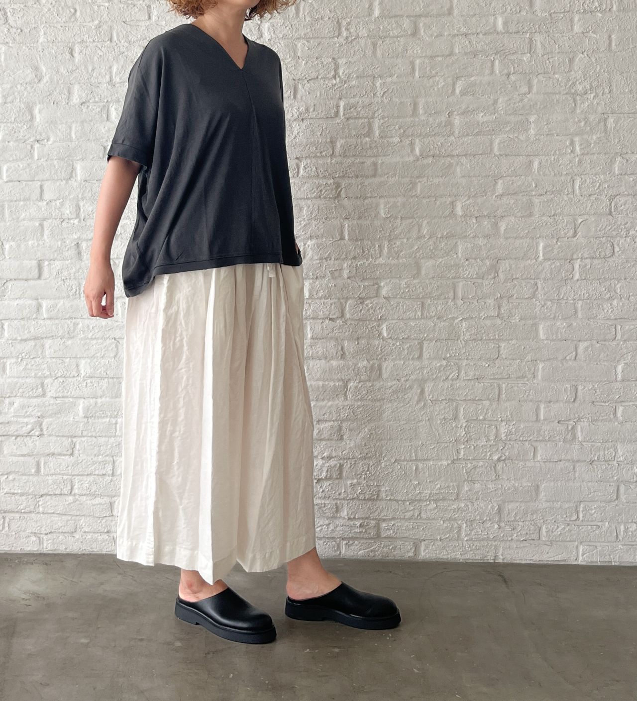 pas de calais パドカレ　コットンガウチョパンツ 7298d2998dcea42ec629649bcaec9e