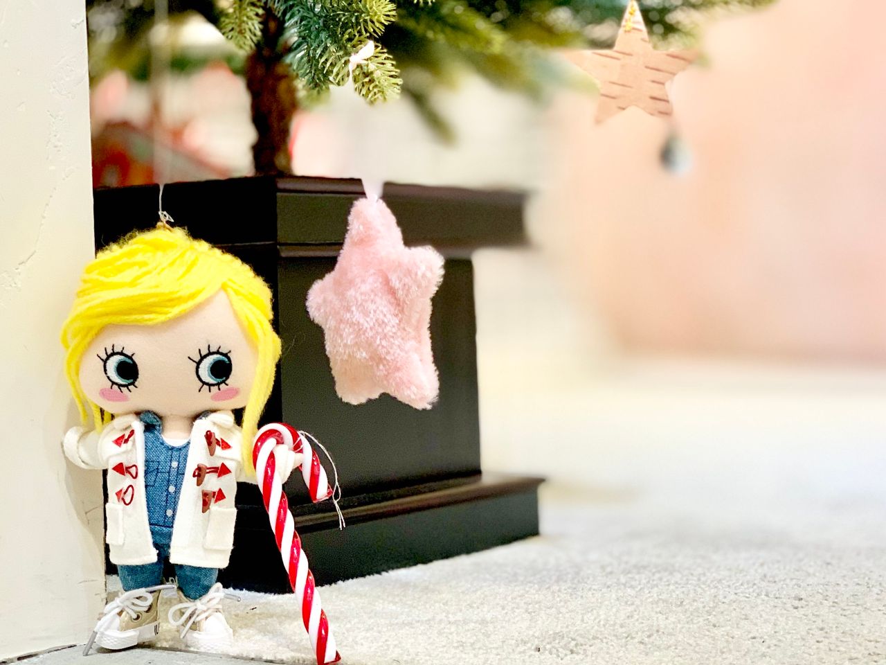 イルメール クリスマス 限定 カウチンニット×ドットワンピ ニット帽×ダッフル HAPPY DOLL Collection-December-【ILEMER】 | ILEMER(イル