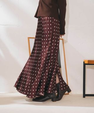 未使用 digne satin flare skirt サテンフレアスカート satin flare skirt～ｻﾃﾝﾌﾚｱｽｶｰﾄ | flower／フラワー公式通販