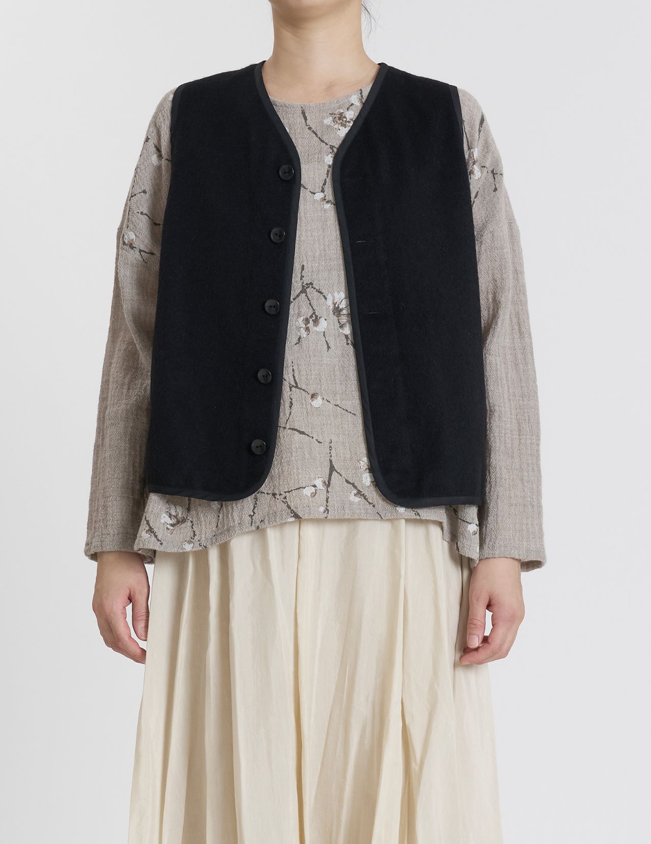 W POINT】コットンリネンライトツイル ライナー付ジャケット | pas de